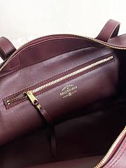 Balenciaga Women's Carrie Bowling Bag in Dark Burgundy 35.8*18.7*16.5cm - 3
