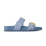Louis Vuitton Bom Dia Flat Comfort Mule in blue 1AD1BK - 1