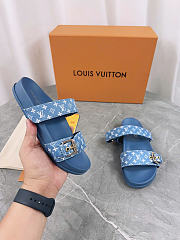 Louis Vuitton Bom Dia Flat Comfort Mule in blue 1AD1BK - 4