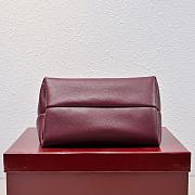 Gucci Softbit medium top handle bag - Rosso Ancora red grainy leather 27.5x21x16cm - 6