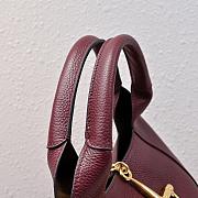 Gucci Softbit medium top handle bag - Rosso Ancora red grainy leather 27.5x21x16cm - 5