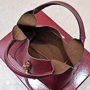 Gucci Softbit medium top handle bag - Rosso Ancora red grainy leather 27.5x21x16cm - 4