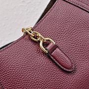 Gucci Softbit medium top handle bag - Rosso Ancora red grainy leather 27.5x21x16cm - 3