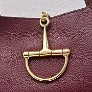 Gucci Softbit medium top handle bag - Rosso Ancora red grainy leather 27.5x21x16cm - 2