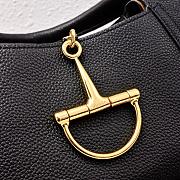 Gucci Softbit medium top handle bag - Black grainy leather 27.5x21x16cm - 5