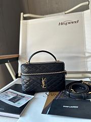 Saint Laurent Gaby Lambskin Vanity Bag Black 18*11*6.5cm - 1