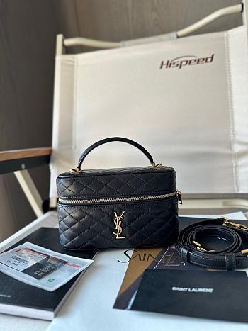 Saint Laurent Gaby Lambskin Vanity Bag Black 18*11*6.5cm