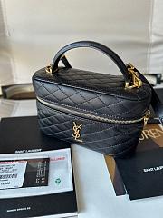 Saint Laurent Gaby Lambskin Vanity Bag Black 18*11*6.5cm - 5