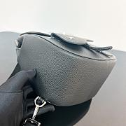Dior Saddle Detail Backpack Grained Calfskin Small Black 19*27.5*11.5cm - 6