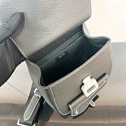 Dior Saddle Detail Backpack Grained Calfskin Small Black 19*27.5*11.5cm - 3