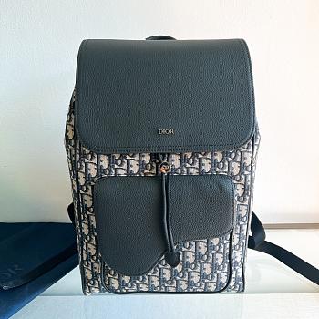 Dior Saddle Backpack Beige Black 1ADBA161YKS-H27E 41.5*28.5*15cm