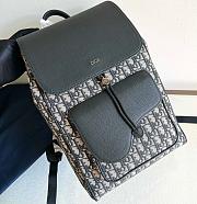 Dior Saddle Backpack Beige Black 1ADBA161YKS-H27E 41.5*28.5*15cm - 2