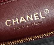Chanel Black Quilted Caviar Leather and Lizard Embossed Small Coco Top Handle Bag 28.5x11x18cm - 2