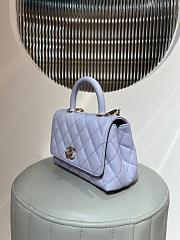 CHANEL Caviar Quilted Extra Mini Coco Handle Flap Light Purple 18cm - 6