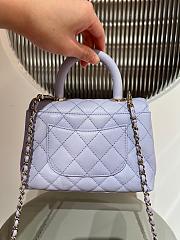 CHANEL Caviar Quilted Extra Mini Coco Handle Flap Light Purple 18cm - 4