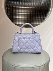 CHANEL Caviar Quilted Extra Mini Coco Handle Flap Light Purple 18cm - 3
