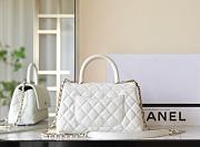Chanel White Caviar Mini Coco Top Handle Bag Leather 22.5x16x9cm - 5