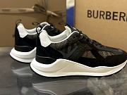 Burberry Embossed Mesh Sneakers Black Men's 80654351 - 5