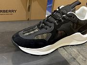 Burberry Embossed Mesh Sneakers Black Men's 80654351 - 2