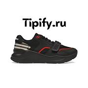Burberry Check Suede Leather Sneakers Vintage Check-print Black Men's 8034127 - 1