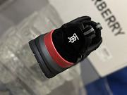 Burberry Suede and Mesh Sneakers Black Bright Red 8057350 - 4