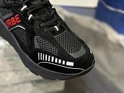 Burberry Suede and Mesh Sneakers Black Bright Red 8057350 - 3
