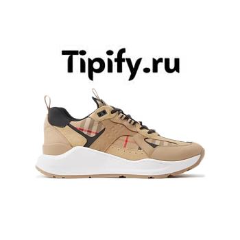 Burberry Check Leather and Suede Sneaker Archive Beige 80708511