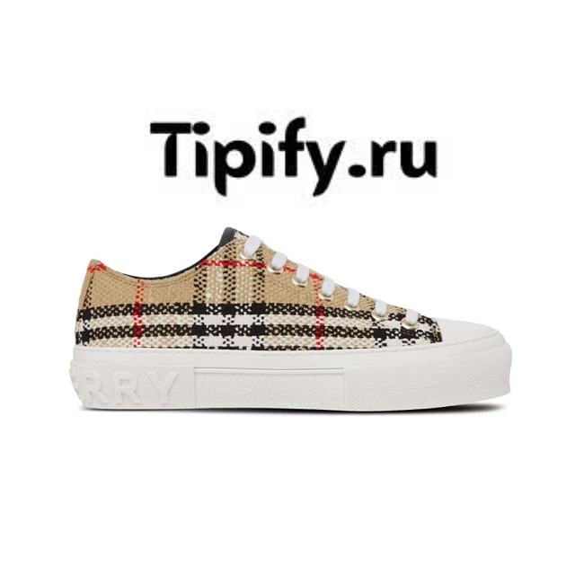 Burberry Vintage Check Boucle Low-Top Sneakers Beige (Women's) 8064244 - 1