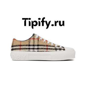 Burberry Vintage Check Boucle Low-Top Sneakers Beige (Women's) 8064244