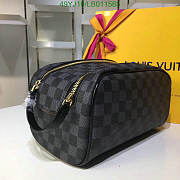 Louis Vuitton Dopp Kit Toilet Pouch Damier Graphite Canvas 28x15x16.5cm - 4