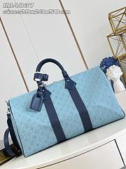Louis Vuitton Keepall Bandoulière 50 Blue color 50x29x23cm - 1