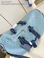 Louis Vuitton Keepall Bandoulière 50 Blue color 50x29x23cm - 6