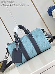 Louis Vuitton Keepall Bandoulière 25 Blue color 25x15x11cm - 1