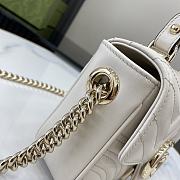 Gucci Marmont Mini Top Handle Bag - white color 17x13x6cm - 6