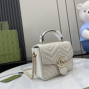 Gucci Marmont Mini Top Handle Bag - white color 17x13x6cm - 5