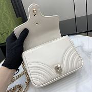 Gucci Marmont Mini Top Handle Bag - white color 17x13x6cm - 4