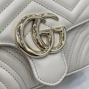 Gucci Marmont Mini Top Handle Bag - white color 17x13x6cm - 2