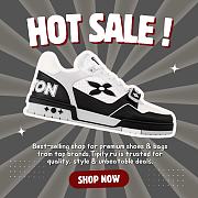 Louis Vuitton Trainer Sneaker - Black color - 1AHTDL - 1