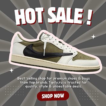 Air Jordan 1 Retro Low OG SP Travis Scott Medium Olive  DM7866-200