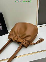 Prada Nappa Leather Shoulder Bag - Brown 24*25*11cm - 5