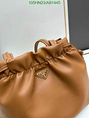 Prada Nappa Leather Shoulder Bag - Brown 24*25*11cm - 2