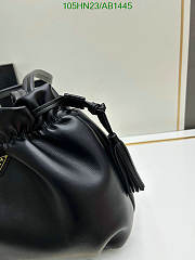 Prada Nappa Leather Shoulder Bag - Black 24*25*11cm - 5