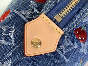 Louis Vuitton x Takashi Murakami Cherry Cosmetic Pouch GM Denim Monogram 27x18x9cm - 4