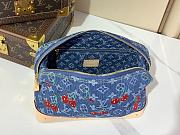 Louis Vuitton x Takashi Murakami Cherry Cosmetic Pouch GM Denim Monogram 27x18x9cm - 2